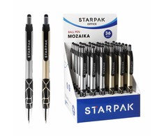 Starpak "mozaika" automatinis rašiklis, 1mm, auksinis