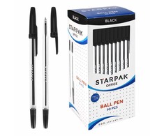 Starpak juodi rašikliai, 50 vnt.