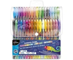 Gelinis rašiklis 36 spalvų fluo glitter Kidea DERFORM DZ36KA