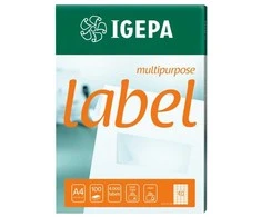 Biurfol IGEPA A4 ETIKETĖS 105 X 70,0 MM Baltas (100)