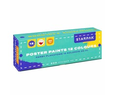 Starpak Plakatų dažai School2, 12 spalvų, 20 ml