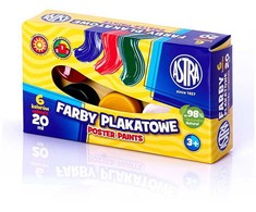 Astra plakatų dažai 6 vnt. x 20 ml