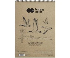 Happy Color Spiral Sketcher Birds A4 Balta 80 lakštų 90g