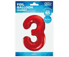 GoDan folijos balionas Nr. 3 raudona, 85cm
