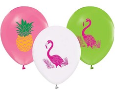 GoDan Balony Flamingi i Ananasy, 12 / 5 vnt.