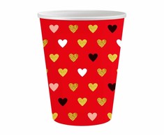Puodelis pap 250ml Xoxo raudona op6szt Walentynki GODAN PG-KXC6