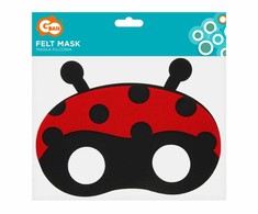 Karnavalinės dekoracijos veltinio kaukė Ladybug Party GODAN YH-MFBI