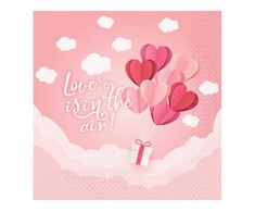 GoDan Servetėlės Love Is In The Air Collection, rožinės spalvos, 33x33 cm, 20 vnt.