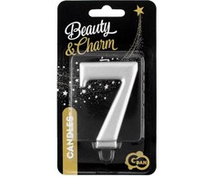 GoDan Gimtadienio žvakė "7" sidabro 8cm