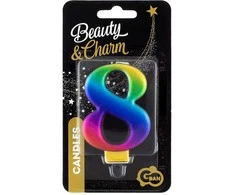 GoDan Number 8 žvakė, Galaxy, 8,0 cm PF-SCG8
