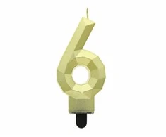 GoDan Žvakės numeris 6 Deimantas 7.6cm
