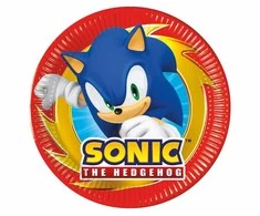 Popierinė lėkštė 20 cm Sonic, 8 vnt., Party GODAN 95646