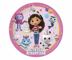 GoDan Gabby's Dollhouse popierinės lėkštutės 23 cm 8 vnt.