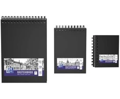 Oxford Sketchbook SKETCHBOOK dviguba spiralė A4 50k 100g juoda 400152648 OXFORD
