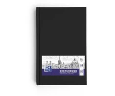 Oxford SKETCHBOOK susiūtas A5 96k 100g juodas 400152622 OXFORD