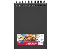 Oxford Sketchbook SKETCHBOOK dviguba spiralė trumpoje pusėje A5 40k 225g juoda 400152645 OXFORD