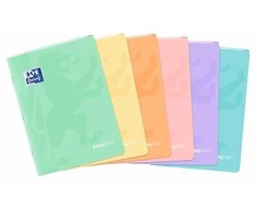 Oxford Easybook Pastel A5/60k užrašų knygelė, tinklelis, spalvų derinys