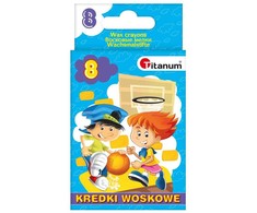 Titanum Žvakių vaškinės kreidelės 8 spalvų