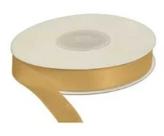 Party Deco Šviesiai auksinės spalvos satino juostelė 12 mm