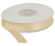 Party Deco Juostelė satino 12mm/25m kreminė