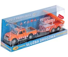 Lean Cars Mitsubishi pikapas su priekaba Šviesos efektai 27cm HY0007