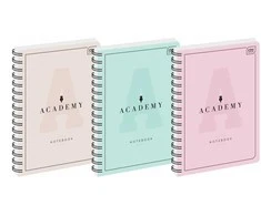 Interdruk Kołozeszyt A4 100k. INTERDRUK 90g Academy pastelė, tinklelis Interdruk