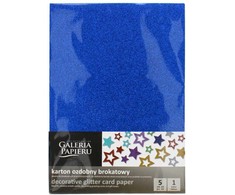 Galeria Papieru Blizgus kartonas A4 210g 5lap mėlynas