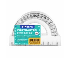 Starpak Kątomierz 180° su liniuku 10 cm, mokyklai