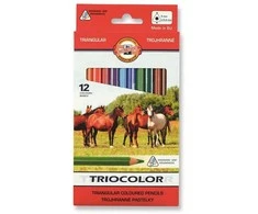 Spalvoti pieštukai tribriauniai KOH-I-NOOR Triocolor Jumbo, ø5,6mm (12) 1301-211