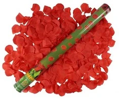 Pop konfeti 60cm Raudonos rožių žiedlapiai Valentino diena GODAN KSDK-YK006