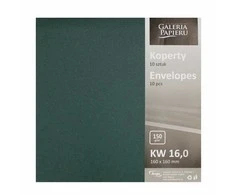 Galeria Papieru Vokas Galeri Papieru, perlamutrinės žalios spalvos, 150 g/m2, 160x160 mm, 10vnt./pak.