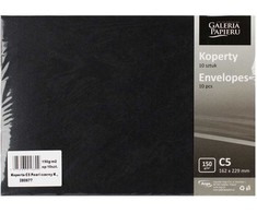 Galeria Papieru Vokai C5 PEARL 150g 10vnt juodi