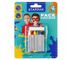 Starpak Piešimo ant veido kreidelių rinkinys vaikams, 6 spalvų