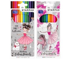 Starpak Vaikiški pieštukai 12 spalvų Balerina