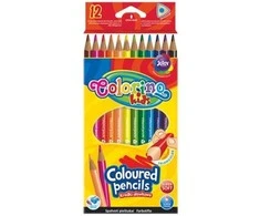 Patio Spalvoti pieštukai, tribriauniai Colorino Kids, 12 spalvų