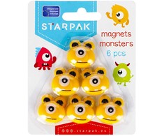 STARPAK magnesy POTWORKI na tablicę lodówkę 6 vnt