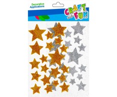 Craft With Fun 3d putojantys blizgantys žvaigždučių lipdukai