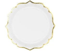 Party Deco Popierinės lėkštutės baltos 6vnt