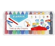 Susuktos aliejinės pastelės 12 spalvų STARPAK 491030