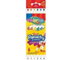 Colorino Flomasteriai, dvipusiai, 6 spalvų