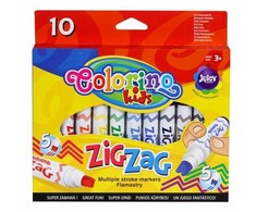 Flomasteriai COLORINO ZIG ZAG, 10 spalvų
