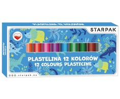 Starpak APVALUS PLASTICINE 12 INTENSYVIOS MOKYKLOS SPALVOS