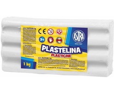 Plastelina Astra 1kg balta
