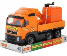 Polesie Polesie 58300 "Volvo" keltuvas + "Super-mix" kaladėlės - 30 vnt. ant padėklo