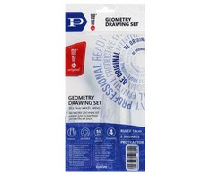 Geometrijos priemonių rinkinys MemoBe 16 cm, 4 dalys