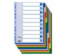 Skiriamieji lapai Esselte PP, A4, 1-10 spalvos, plastikiniai