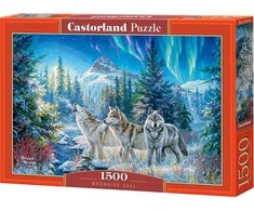 Castorland Dėlionė 1500 vnt. - Vilkų šauksmas mėnesienoje