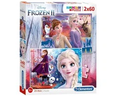 Clementoni Dėlionė 2x60 vnt. - Frozen 2