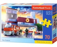 Castorland Dėlionė 70 vnt. - Gaisrinės stotis