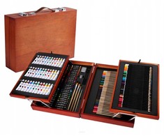 Beniamin KAYET meno reikmenys ARTISTIC SET medinis lagaminas 180 vnt.